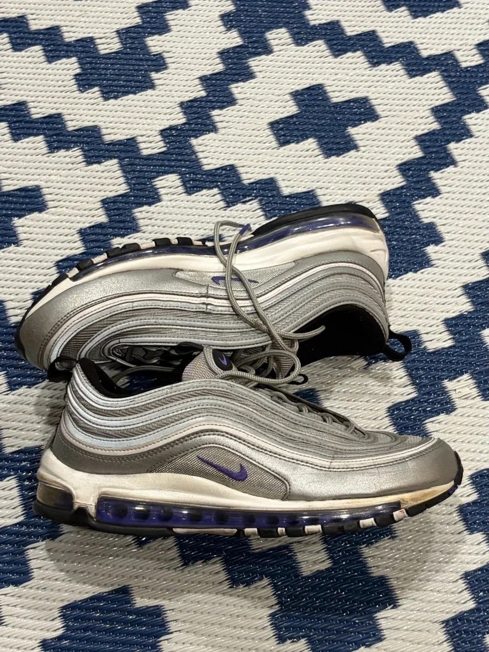 Nike Air Max 97 Purple Bullet Metallic Sneakers Mens Size 10.5